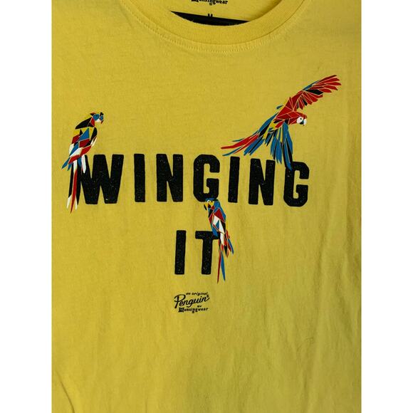 An Original Penguin by Musingwear Men's Medium Yellow "Winging It" T shirt - Picture 2 of 5